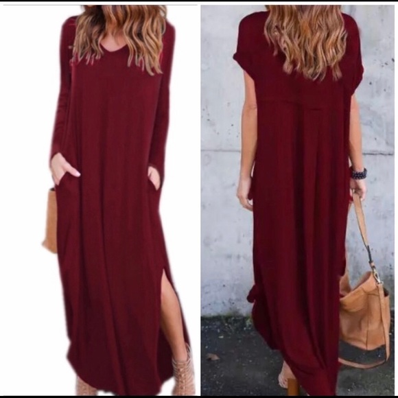 New With Tag - soft Long sleeve cozy maxi dress - Picture 3 of 3